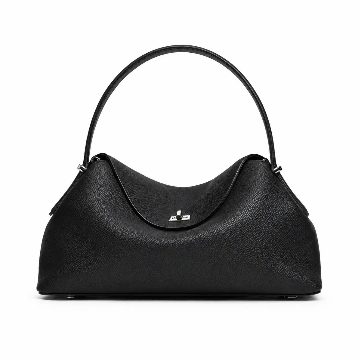 Bolsa de Mão em Couro Calla Preta