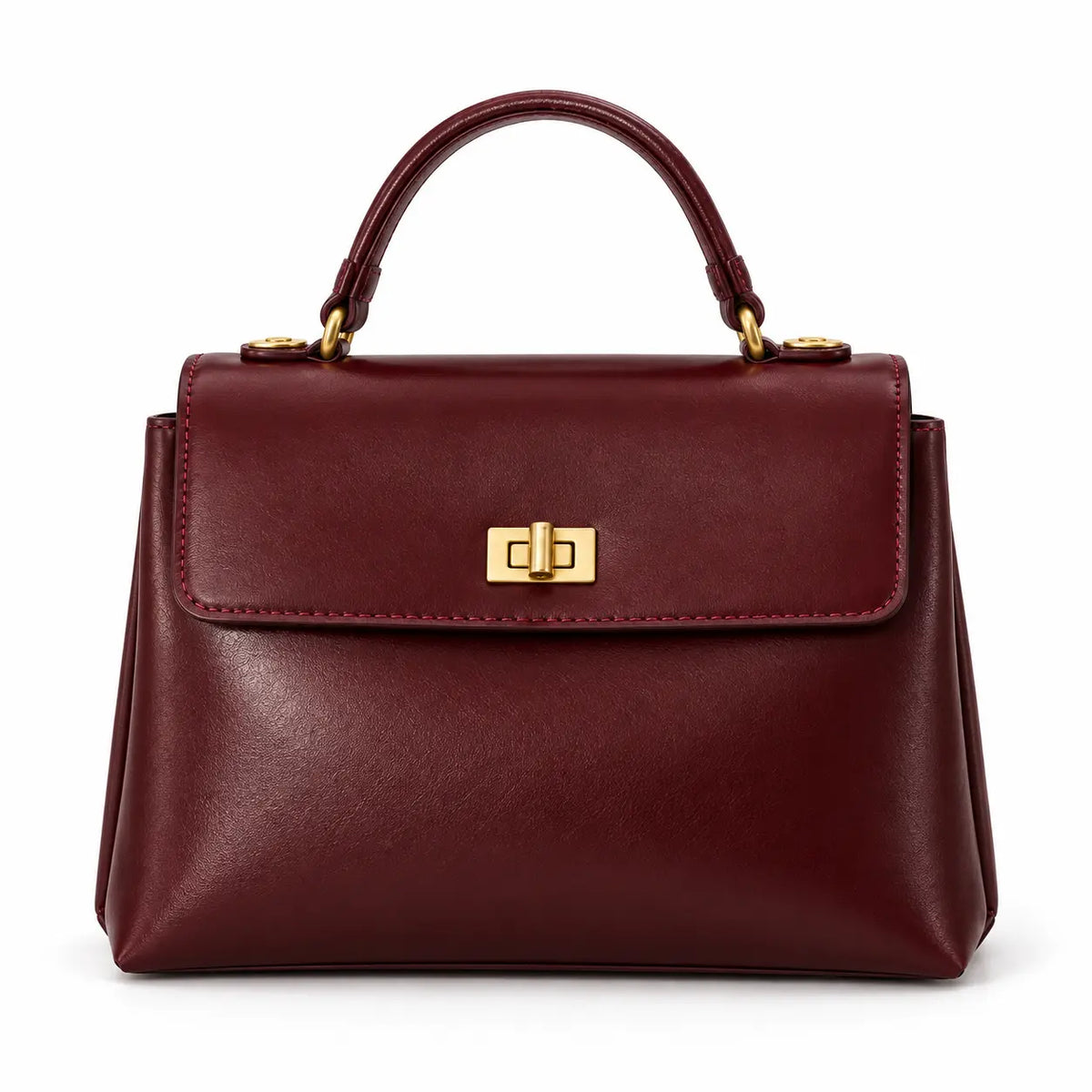Bolsa de Mão em Couro Louise Bordô