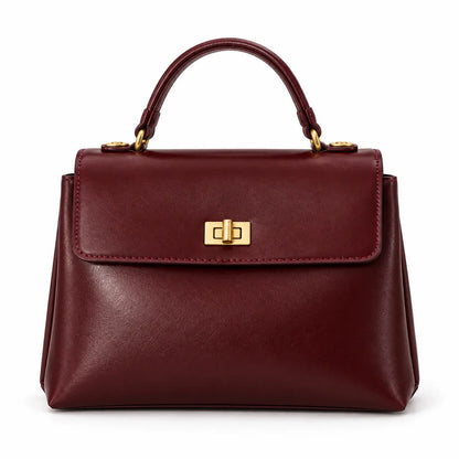 Bolsa de Mão em Couro Louise Bordô